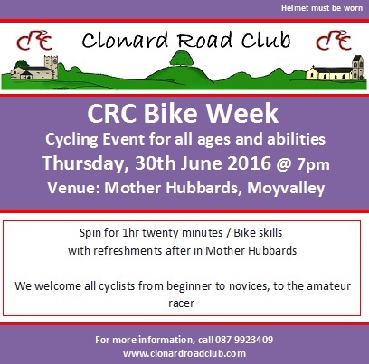 CRC bike week 30 June 16